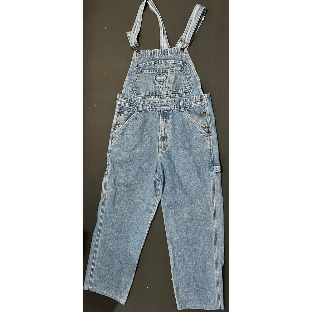 Vintage‎ Paco Jeans Mens Denim Overalls Light Wash 90s Streetwear Size Small